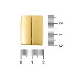 Fechamento Retangular Ouro Escovado 20 mm