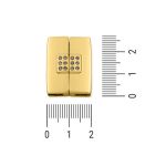 Fechamento Retangular Ouro 20 mm