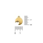 Pingente Redondo Ouro 14 mm