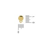 Base De Brinco Redondo  Ouro 8 mm