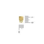 Base De Brinco Quadrado  Ouro 7 mm
