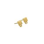 Base De Brinco Quadrado  Ouro 7 mm