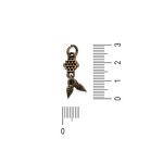 Pingente Folhas Ouro V 8 mm