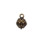 Pingente Bolinha Trabalhada OV 12 mm