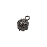 Pingente Bolinha Trabalhada Prata Velha 12 mm