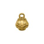 Pingente Bolinha Trabalhada Ouro 12 mm
