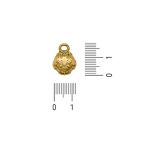 Pingente Bolinha Trabalhada Ouro 12 mm