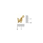 Pingente Borboleta Ouro 12 mm