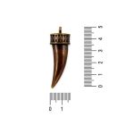 Pingente Dente De Sabre Ouro V 16 mm