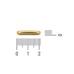 Passador Retangular Ouro 4 mm