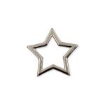 Enfeite Estrela Níquel 50 mm