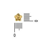 Enfeite Flor Ouro 8 mm