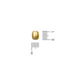 Passador Oval Ouro 9 mm