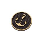 Enfeite Âncora Ouro V 21 mm