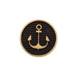 Enfeite Âncora Ouro V 21 mm