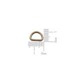 Meia Argola Ouro 13 mm