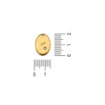 Pingente Paz Ouro 14 mm