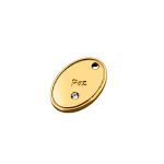 Pingente Paz Ouro 14 mm