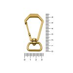 Chaveiro Trapézio Ouro 34 mm