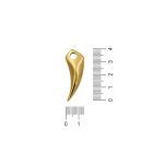 Pingente Curvado Ouro 14 mm