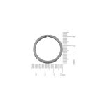 Argola de Chaveiro Níquel 33mm