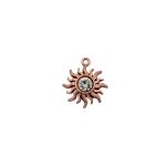 Pingente Sol Ouro Rosa 24 mm