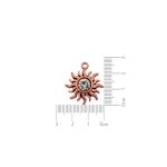 Pingente Sol Ouro Rosa 24 mm