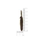 Pingente Folha Ouro V 10 mm