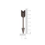Pingente Flecha Prata V 11 mm