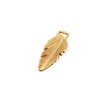 Pingente Folha Ouro 19 mm