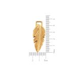 Pingente Folha Ouro 19 mm
