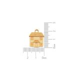 Pingente Lar Doce Lar Ouro 18 mm