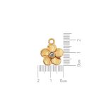 Pingente Flor Ouro 17 mm