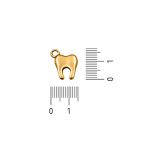 Pingente Dente Ouro 12 mm