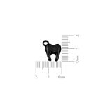 Pingente Dente Grafite 12 mm