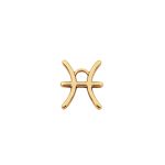 Pingente Signo Peixes Ouro 14 mm