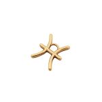 Pingente Signo Peixes Ouro 14 mm