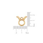 Pingente Signo Touro Ouro 20 mm