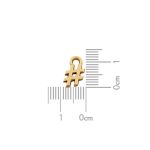 Pingente Hashtag Ouro 8 mm