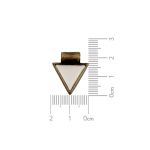 Pingente Triângulo Ouro V 19 mm