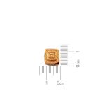 Passador Trabalhado Ouro 12 mm