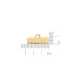 Ponteira Retangular Ouro 12 mm