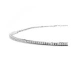 Choker Corrente Cristais Níquel
