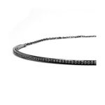 Choker Corrente Cristais Grafite