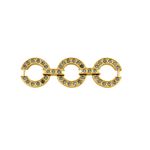 Bridão Ouro com Strass Black 26 mm