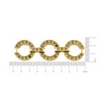 Bridão Ouro com Strass Black 26 mm