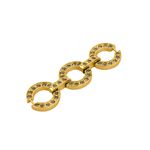 Bridão Ouro com Strass Black 26 mm