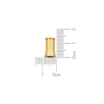 Ponteira Cone Ouro 9 mm