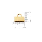 Ponteira Retangular Ouro 17 mm