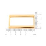Enfeite Retangular Ouro 30 mm